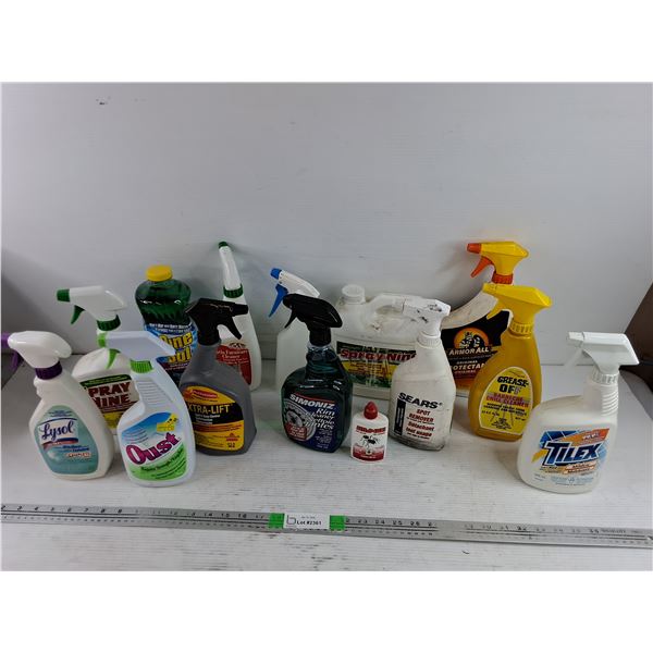 Assorted Cleaners - Lysol, Pine Sol, Grease Off, Misc - CANNOT SHIP
