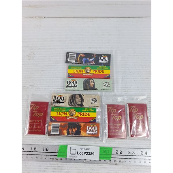 Assorted Cigarette Papers - Bob Marley, Lion Pride, Tip Top