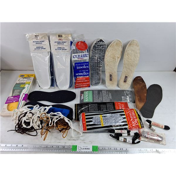 Assorted Insoles, Shoe Laces