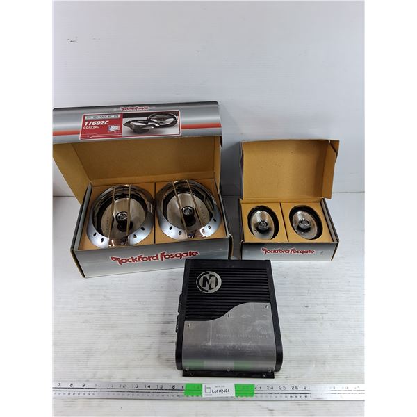 Rockford Fosgate Speakers & Power Reference Amplifier - As Is