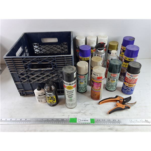 Milk Crate, Spray Paint, Gravel Guard, Prestige Stop Leak, Ant Killer, Pruning Shears - CANNOT SHIP