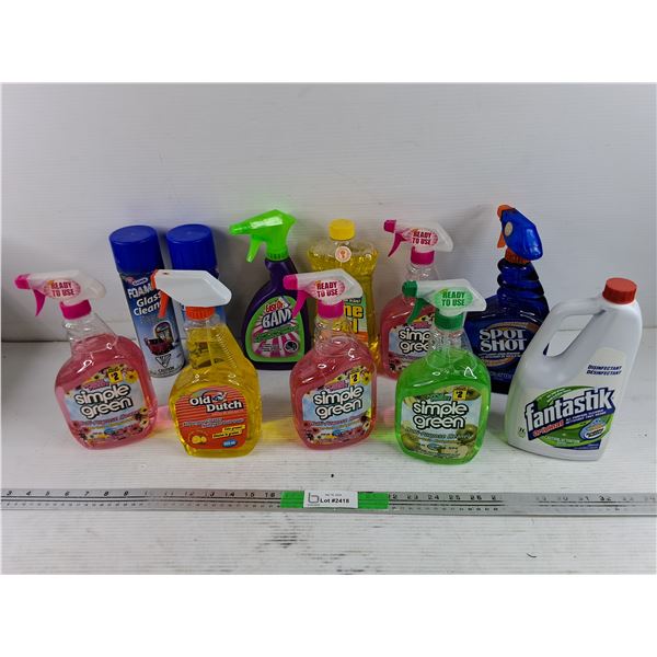 Assorted Spray Cleaners - Fantastik, Gunk, Simple Green, Misc - CANNOT SHIP