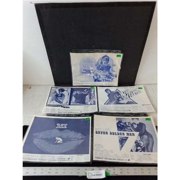 (5) - Late1960's Mini double sided Movie Posters