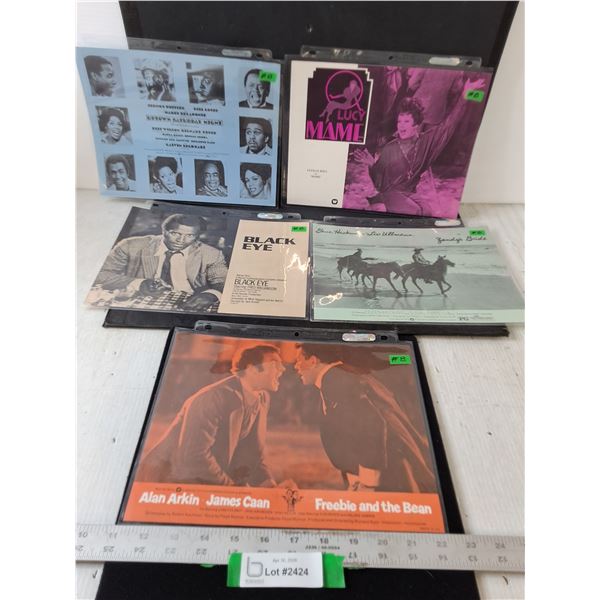 (5) Assorted 1970's Movies Synopsis Sheets - 8 1/2" x 11"