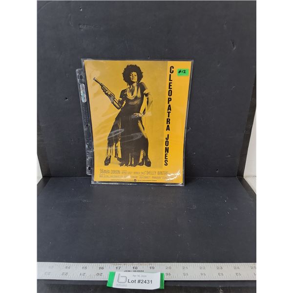 "CLEOPATRA JONES" - 1973 Movie Synopsis Sheet - 8 1/2"×11"