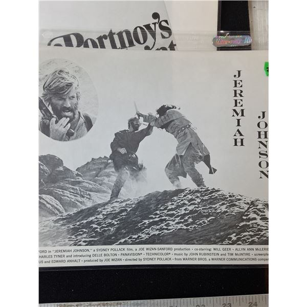 (5) 1972 Movie Synopsis Sheets 81/2"×11"