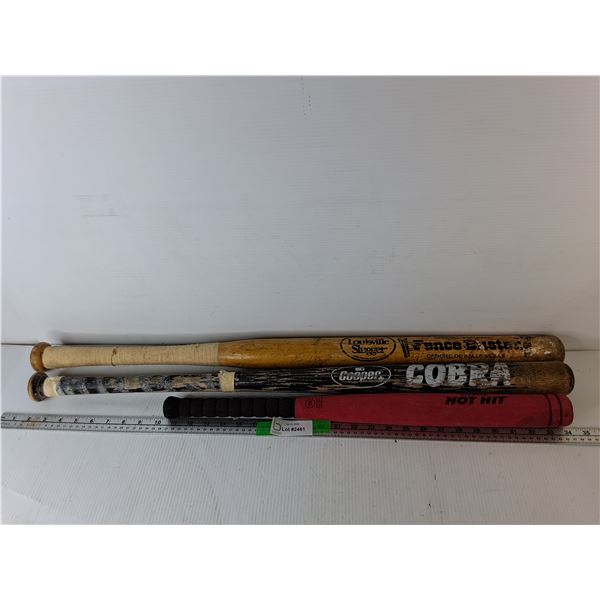 (3) Wooden/Foam Bats Up to 33.75", Cannot Ship