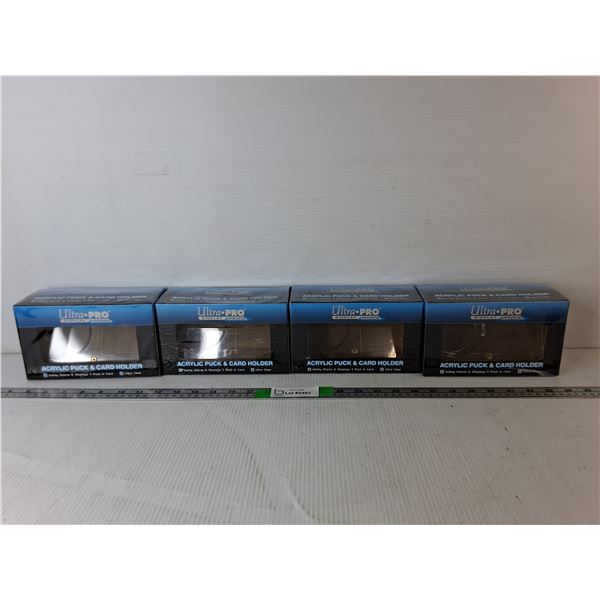 (4) Ultra-Pro Acrylic Puck & Card Holders- Sealed