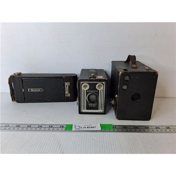 (3) Antique Kodak Cameras- Untested, As Is