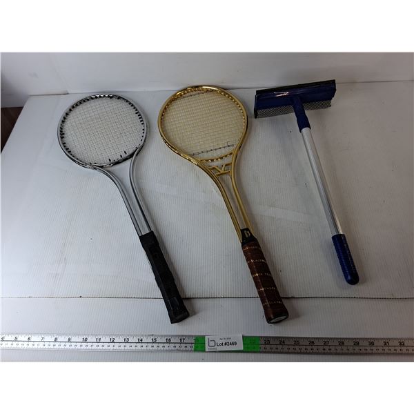 Window Squeegee & (2) Tennis Racquets - PICK UP