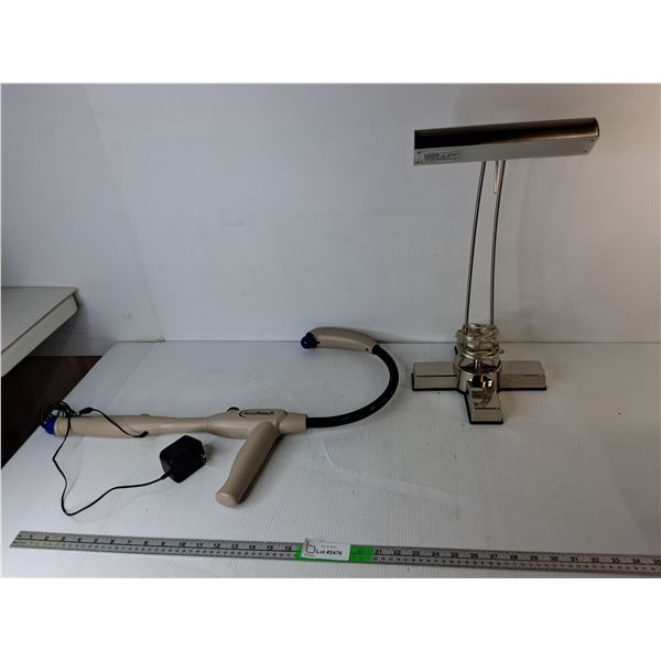 AccuReach Back Massager & Adjustable Metal Desk Lamp 19"- Both Power On, Cannot Ship