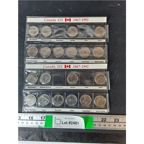 Canada 125th Anniversary Provincial Quarters