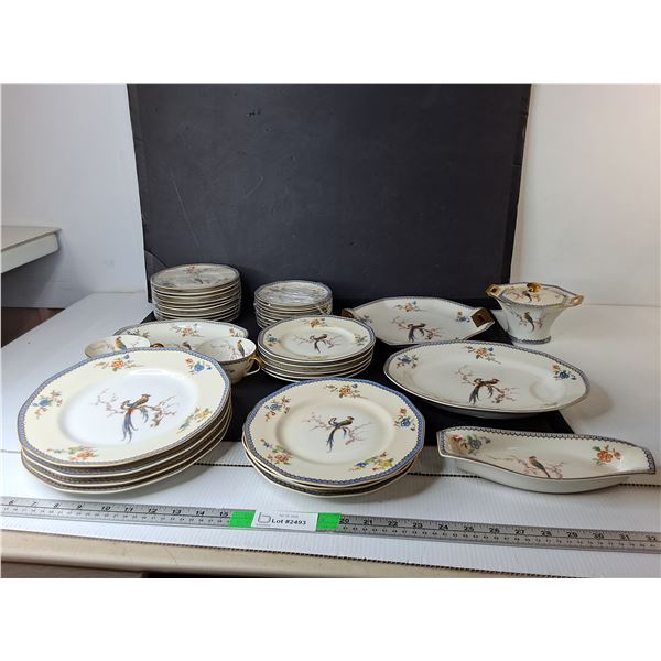 Birds of Paradise Porcelain Dish Set- PICK UP ONLY