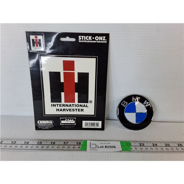 International Harvester Sticker & BMW Emblem Badge