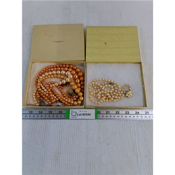(2) Containers of Assorted Costume Jewelry