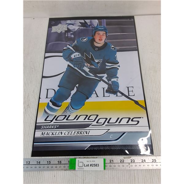 Macklin Celebrini Rookie Young Guns  Giant Card/Poster-Cannot Authenticate
