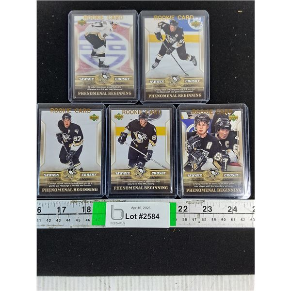 (5) Sidney Crosby 2006 Rookie Cards-Cannot Authenticate