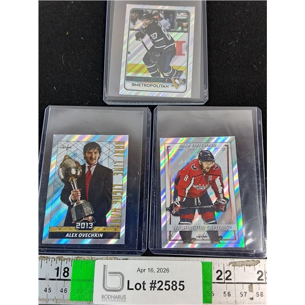 (3) Topps Crosby and Ovechkin Silver Sparklers-cannot authenticate