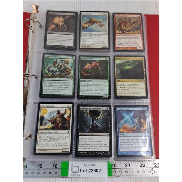 Binder of (6) Sleeves of "Magic:The Gathering" Cards-cannot authenticate-not all are pictured
