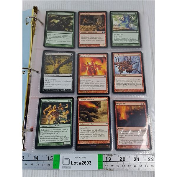 Binder of (6) Sleeves of "Magic:The Gathering" Cards-cannot authenticate-not all are pictured