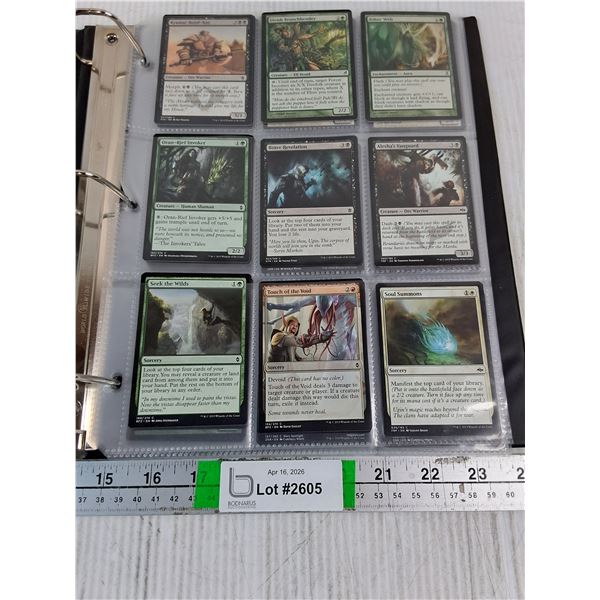 Binder of (5) Sleeves of "Magic:The Gathering" Cards-cannot authenticate-not all are pictured