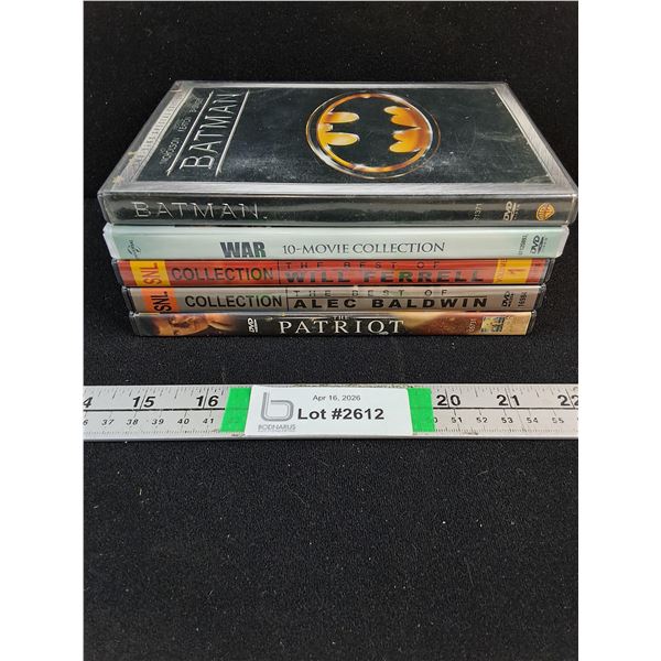 (5) DVD's-The Patriot,Best of Saturday Night Live,War,Batman