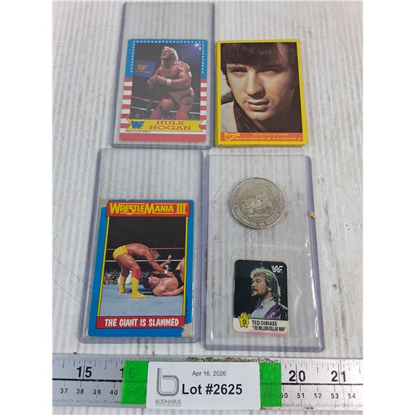 (10) Vintage Cards from "The Monkees",(3) WWF Cards and Gaming Token
