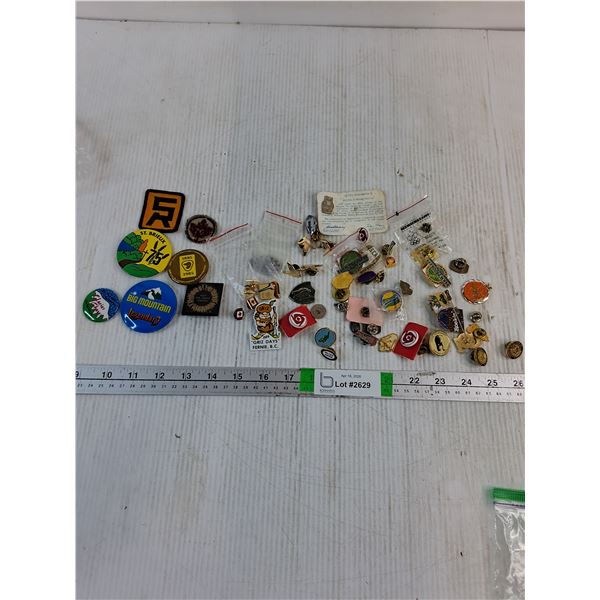 Lot of Souvenir Pinbacks and Button Pins
