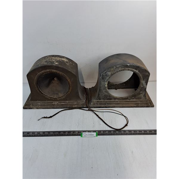 Pair of Vintage Speakers - 1 is Shell Only