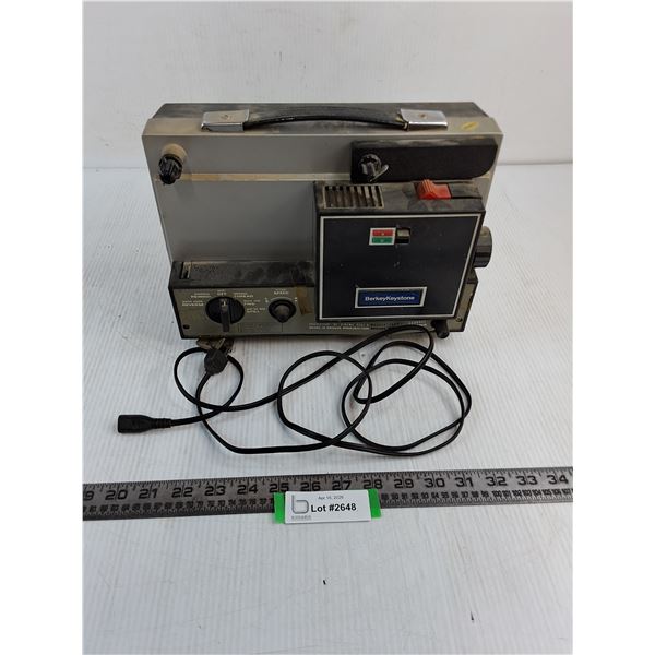 Vintage BerkeyKeystone Dual 8 Movie Projector - Cord Doesn't Connect - Untested, As is