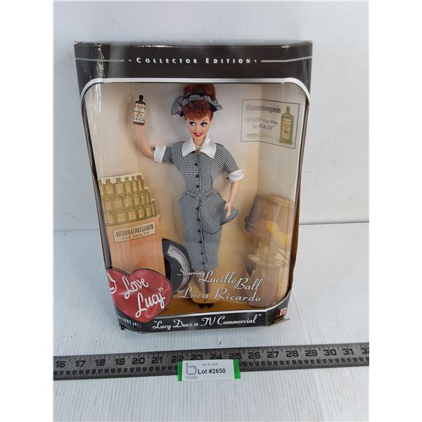 NIB Mattel "I Love Lucy" Lucille Ball Action Doll - Some Box Damage