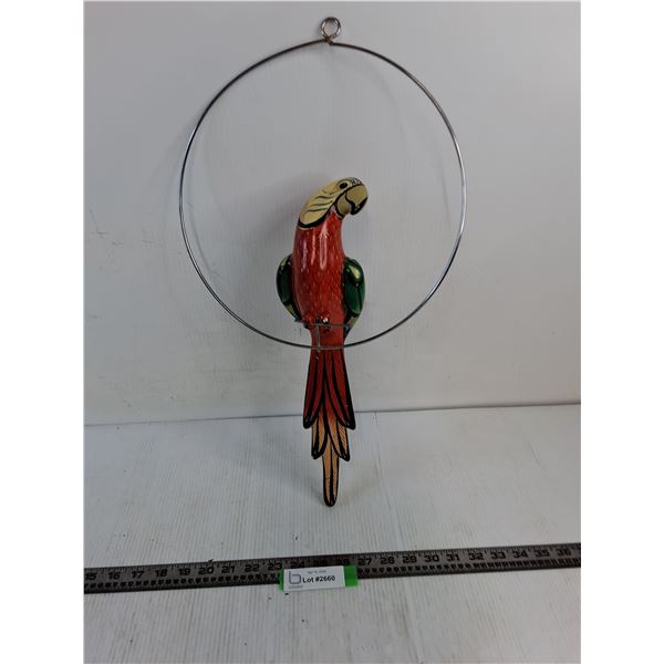 Ceramic Parrot on Metal Hanger - Some Minor Imperferctions - PICK UP