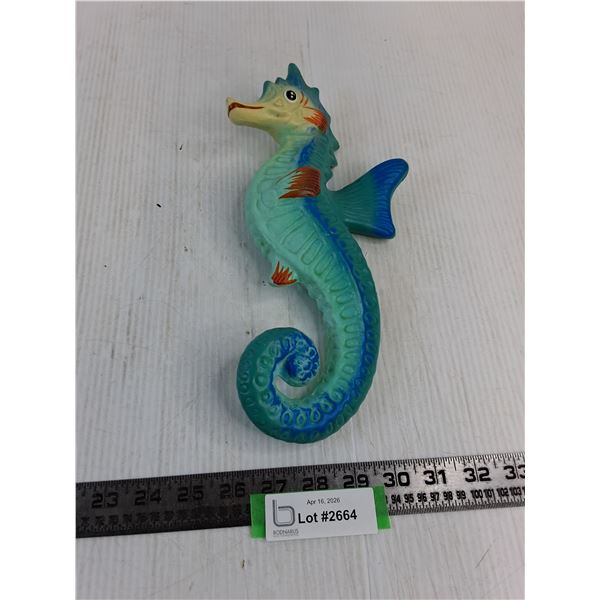 Vintage Chalkware 'Blue Seahorse'
