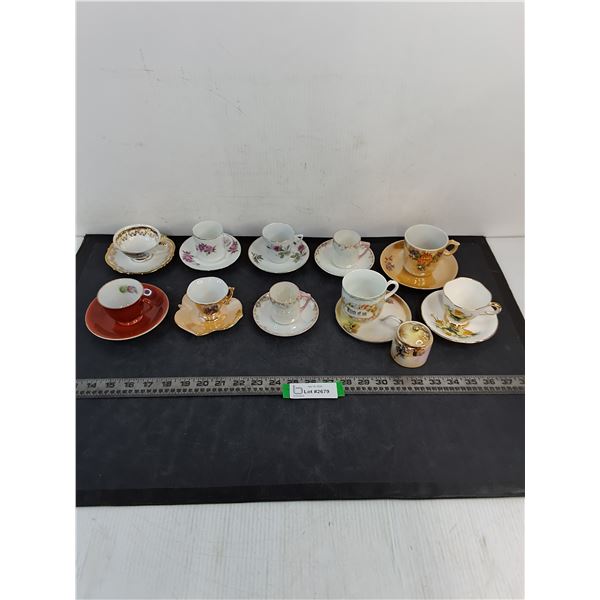 (10) Miniature Teacups & Saucers - Pick Up Preferred