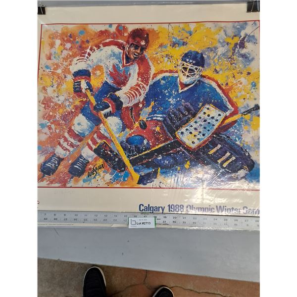* Calgary 1988 Olympic Winter Games Limited Print 24"×27" - PICK UP