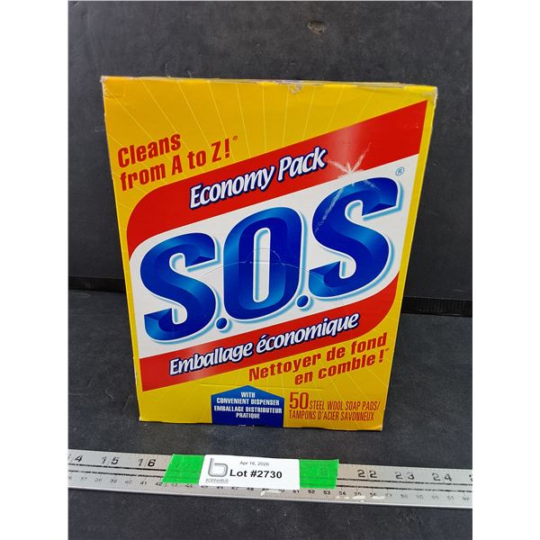 S.O.S 50 Steel Wool Soap Pads Pack - Sealed