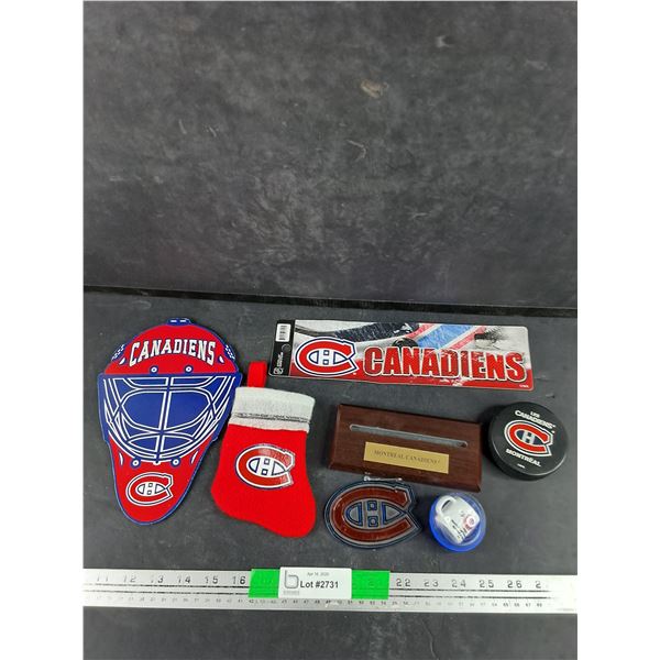 Assorted Montreal Canadiens Collectibles