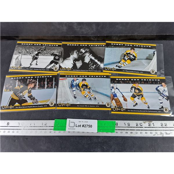 (6) O Pee Chee Bobby Orr Tribute Hockey Cards - CANNOT AUTHENTICATE