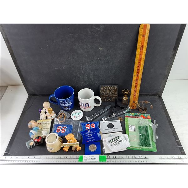 Ceramic Mugs, Mini Jersey, Adjustable Plant Ties, Ruler, NHL Coins Misc