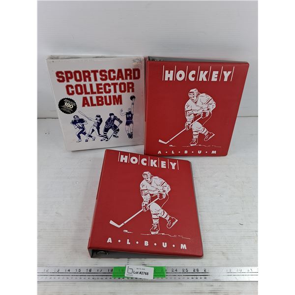 (3) Hockey Card Collecting Albums