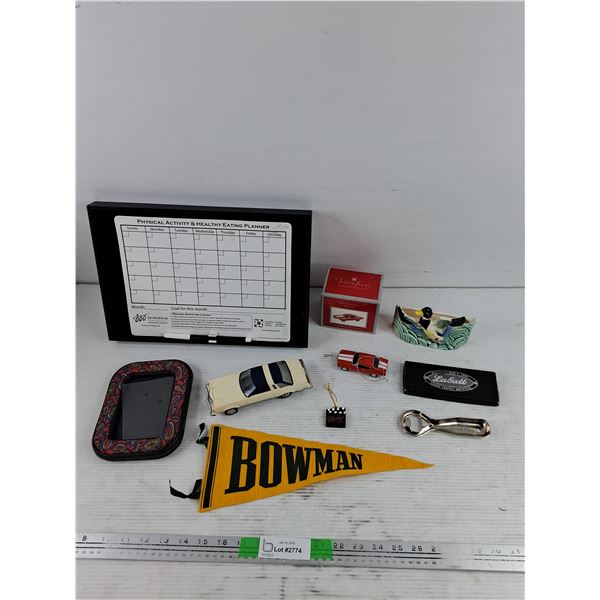 Physical Activity & Eating Planner, Labatt Bottle Opener, Bowman Pennant, Picture Frame, Ornaments