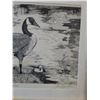 Image 2 : "GUARDIAN" Canada Goose Picture In Wooden Gold trim Frame, 12"×10"