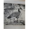 Image 3 : "GUARDIAN" Canada Goose Picture In Wooden Gold trim Frame, 12"×10"