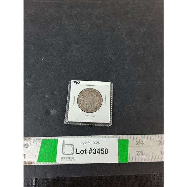 1940 Canadian 5 Cent Vintage Collectible Coin ( as is, cannot authenticate)