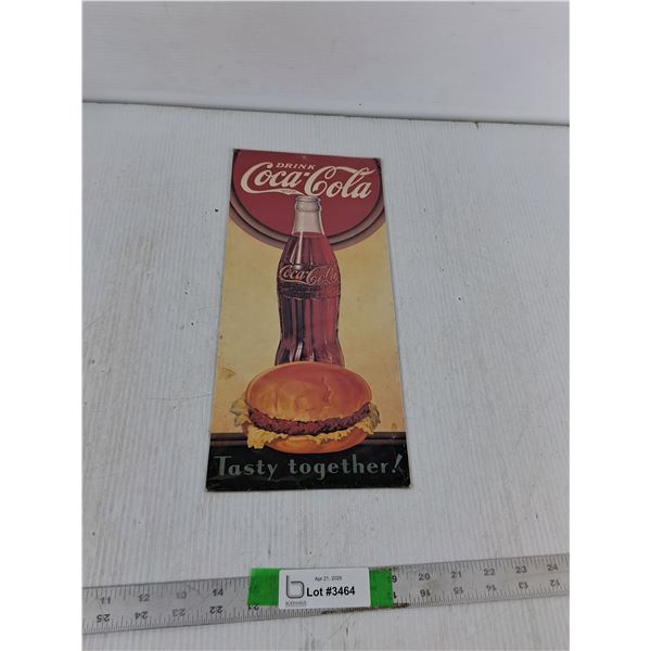 Cardboard Coca-Cola Novelty Sign 6.5"X14.5"