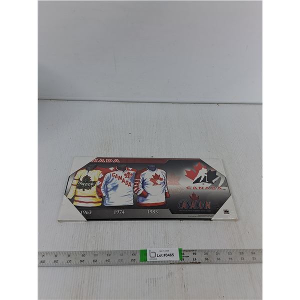 Molson Canadian Hockey Canada Team Jersey History Wall Plaque 16"x7"