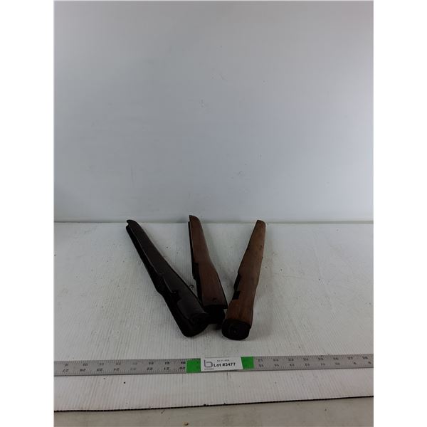 (3) Vintage Wooden Fore ends For Rifles 19" ( as is)