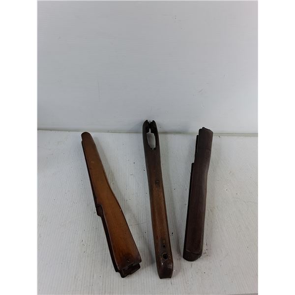 (3) Vintage Wooden Fore ends For Rifles 19" ( as is)
