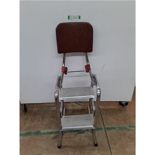 * Custom Made Step Ladder - 37" High Chair Back - Missing Seat (AS IS) -PICK UP ONLY