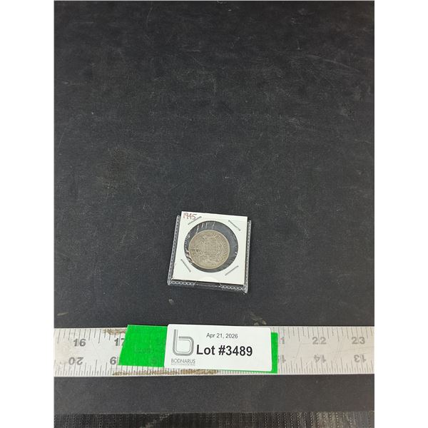 1945 Vintage Canadian 50 Cent Collectible Coin  (cannot authenticate)